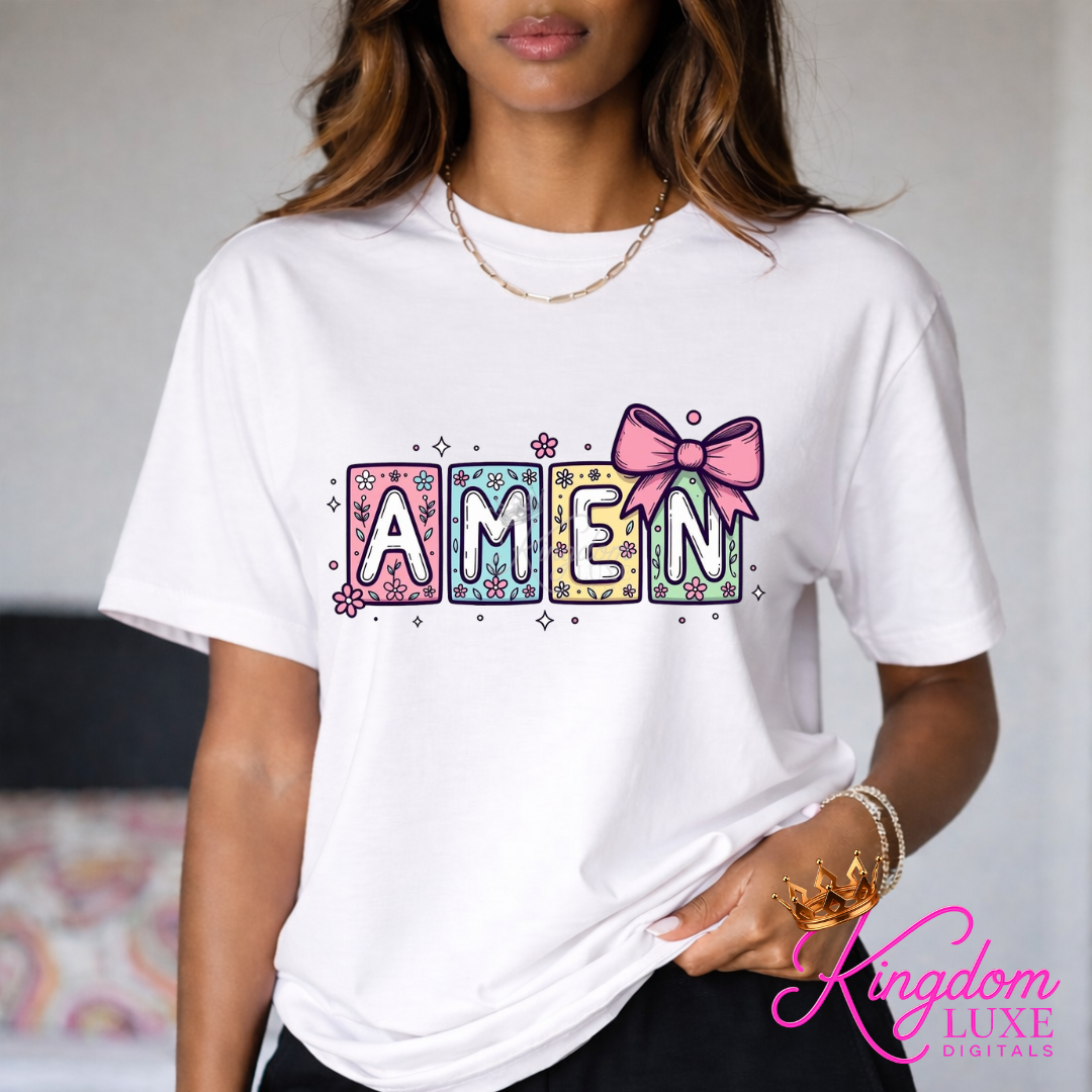 Amen Christian Shirt | Cute Faith Based Shirt | Christian Graphic Tee | Church Outfit Shirt | Inspirational Christian Apparel