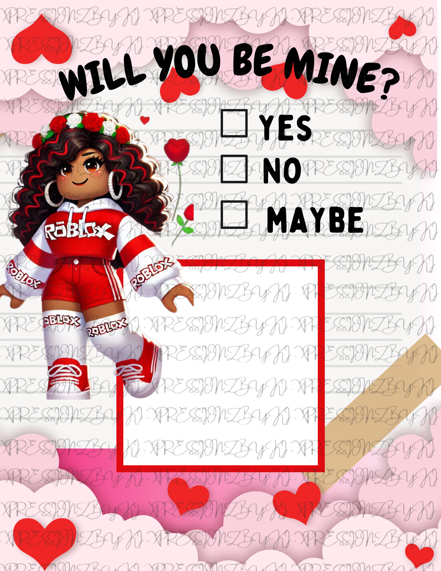 Jumbo Valentines Treat Card Physical Product