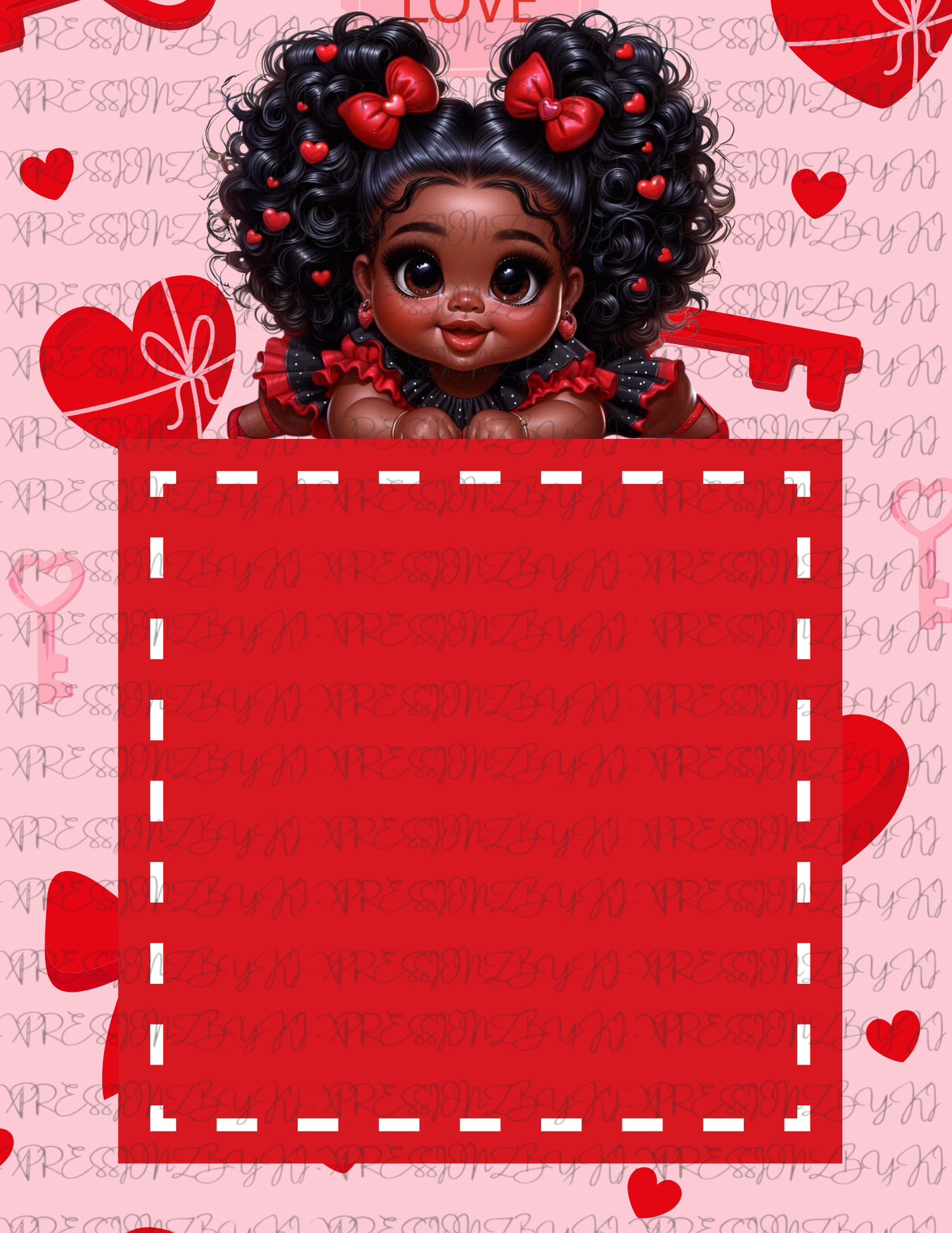 Jumbo Valentines Treat Card Physical Product