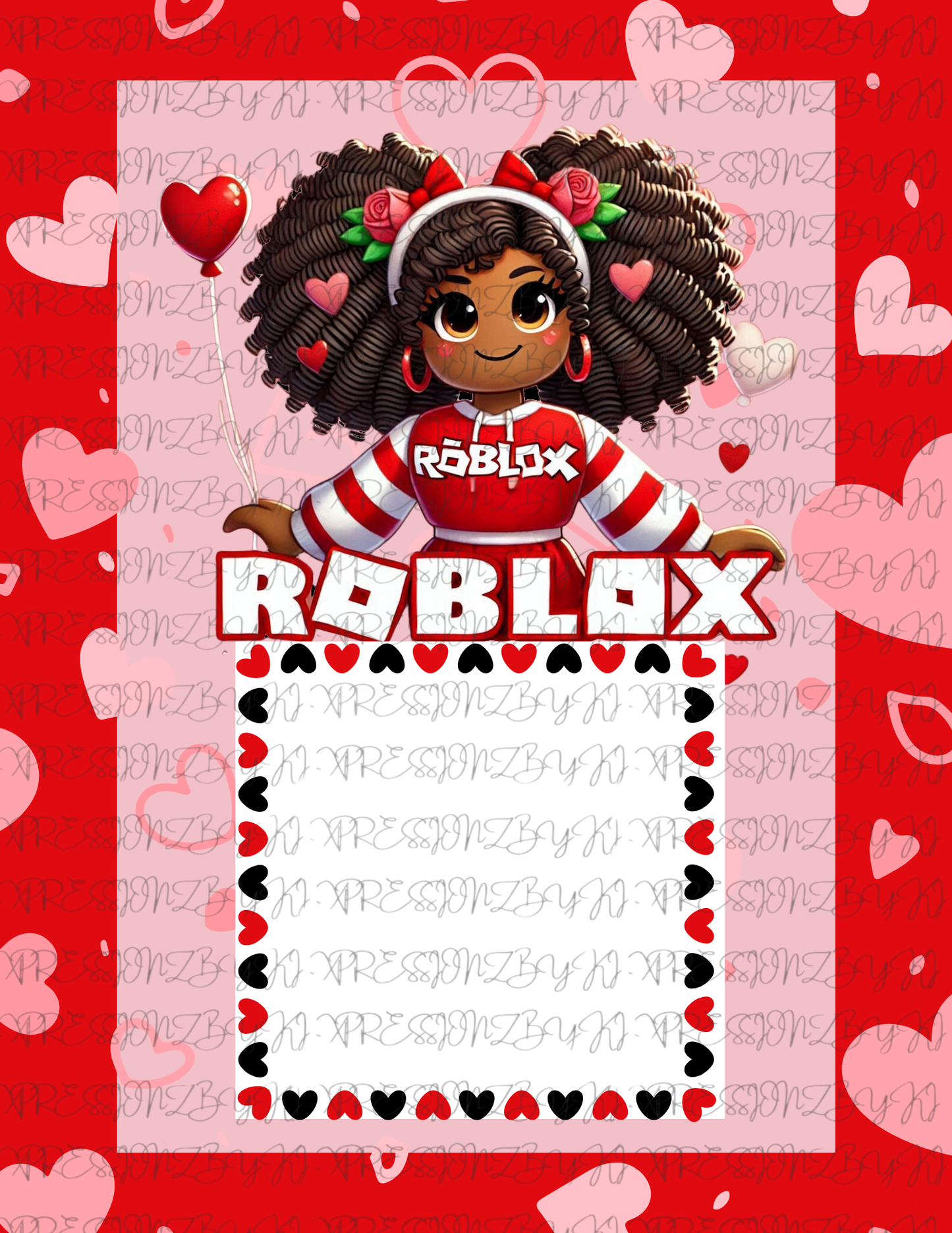 Jumbo Valentines Treat Card Physical Product