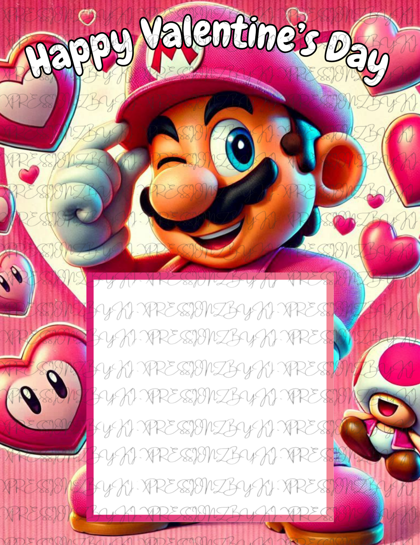 Jumbo Valentines Treat Card Physical Product