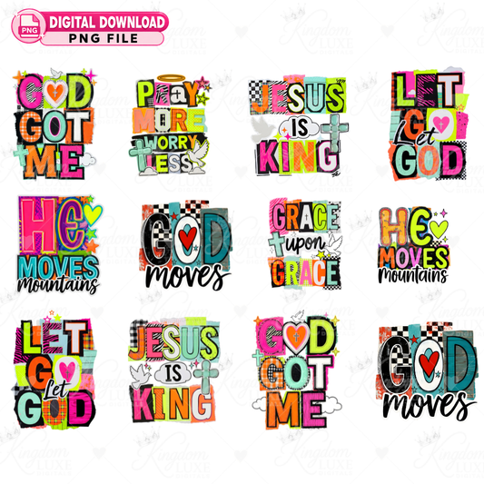 Christian PNG Design Bundle — 22 Designs + Resell Rights