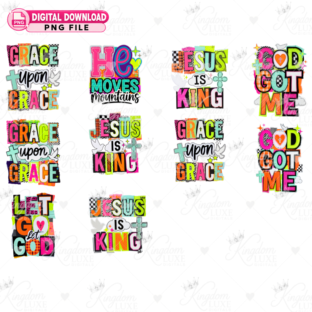 Christian PNG Design Bundle — 22 Designs + Resell Rights
