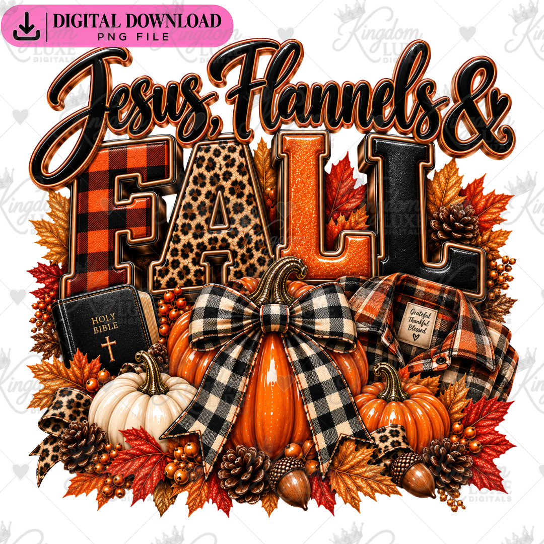 Jesus Flannels & Fall PNG