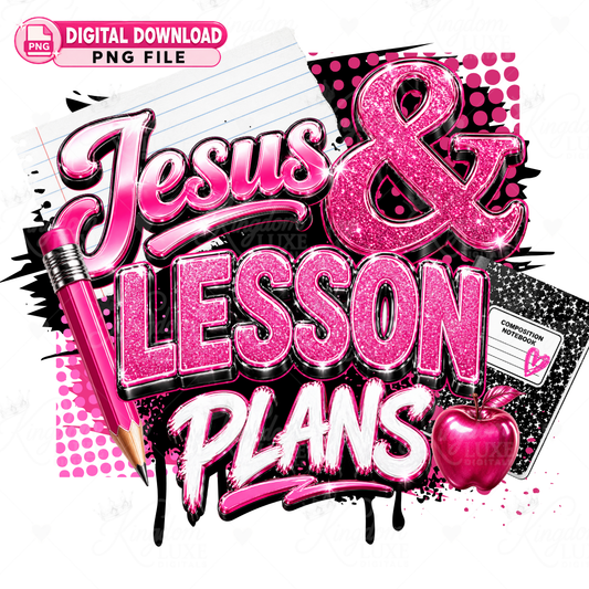 Jesus & Lesson Plans — Christian Teacher PNG Design
