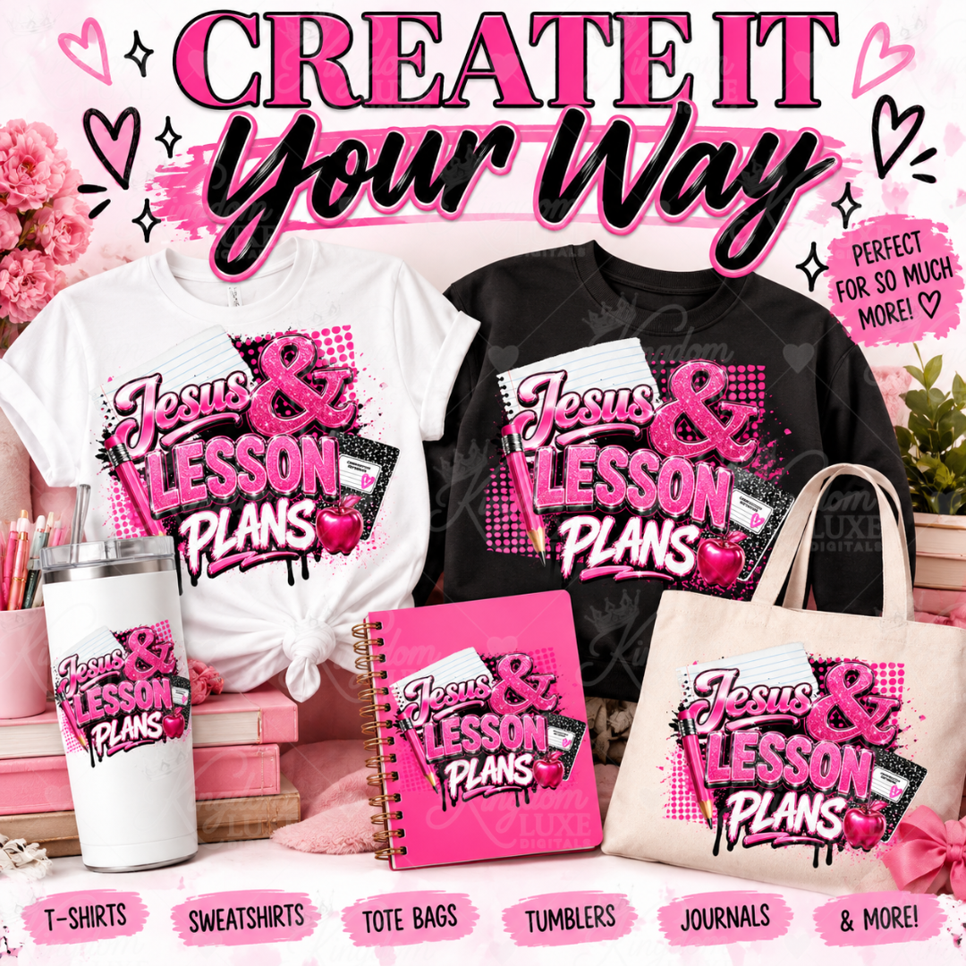 Jesus & Lesson Plans — Christian Teacher PNG Design