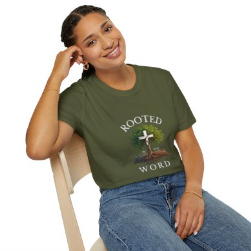 Rooted in the Word T-Shirt (White Text)
