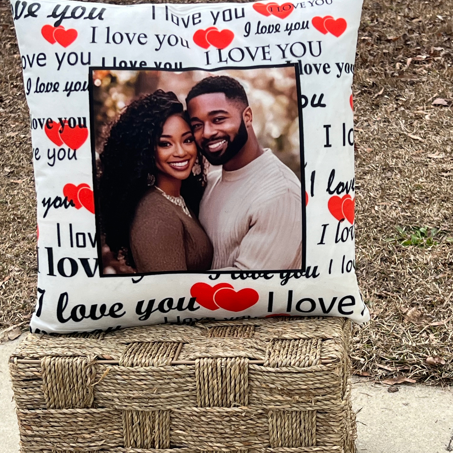 Custom Photo Pillow-16x16 Personalized Keepsake Valentines Day